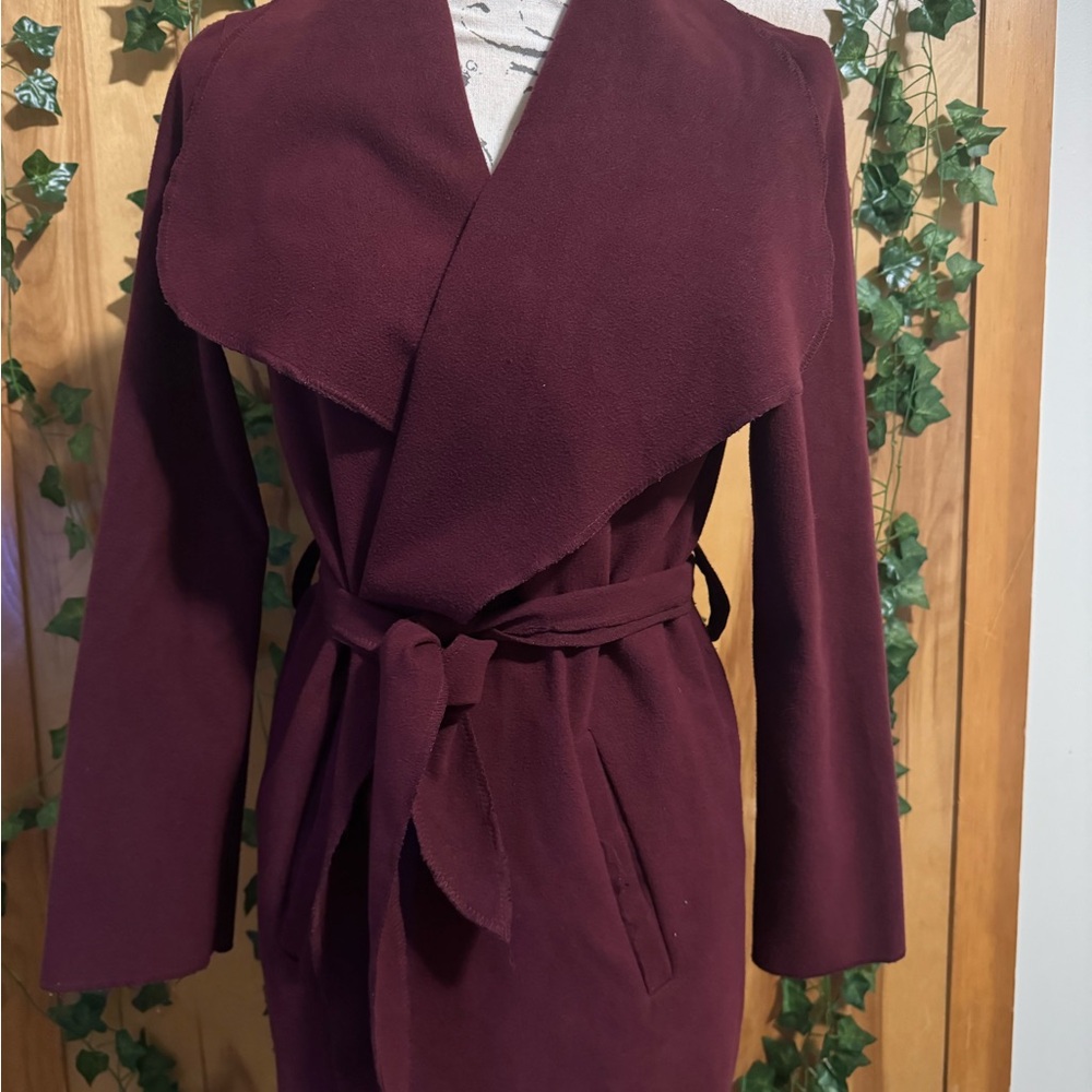 Stylish burgundy coat